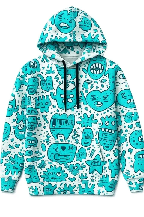 Random Static BLUE FREQUENCY hoodie
