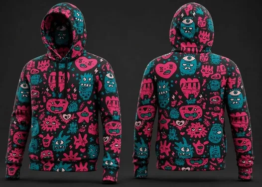 Random Static NIGHT SIGNAL hoodie